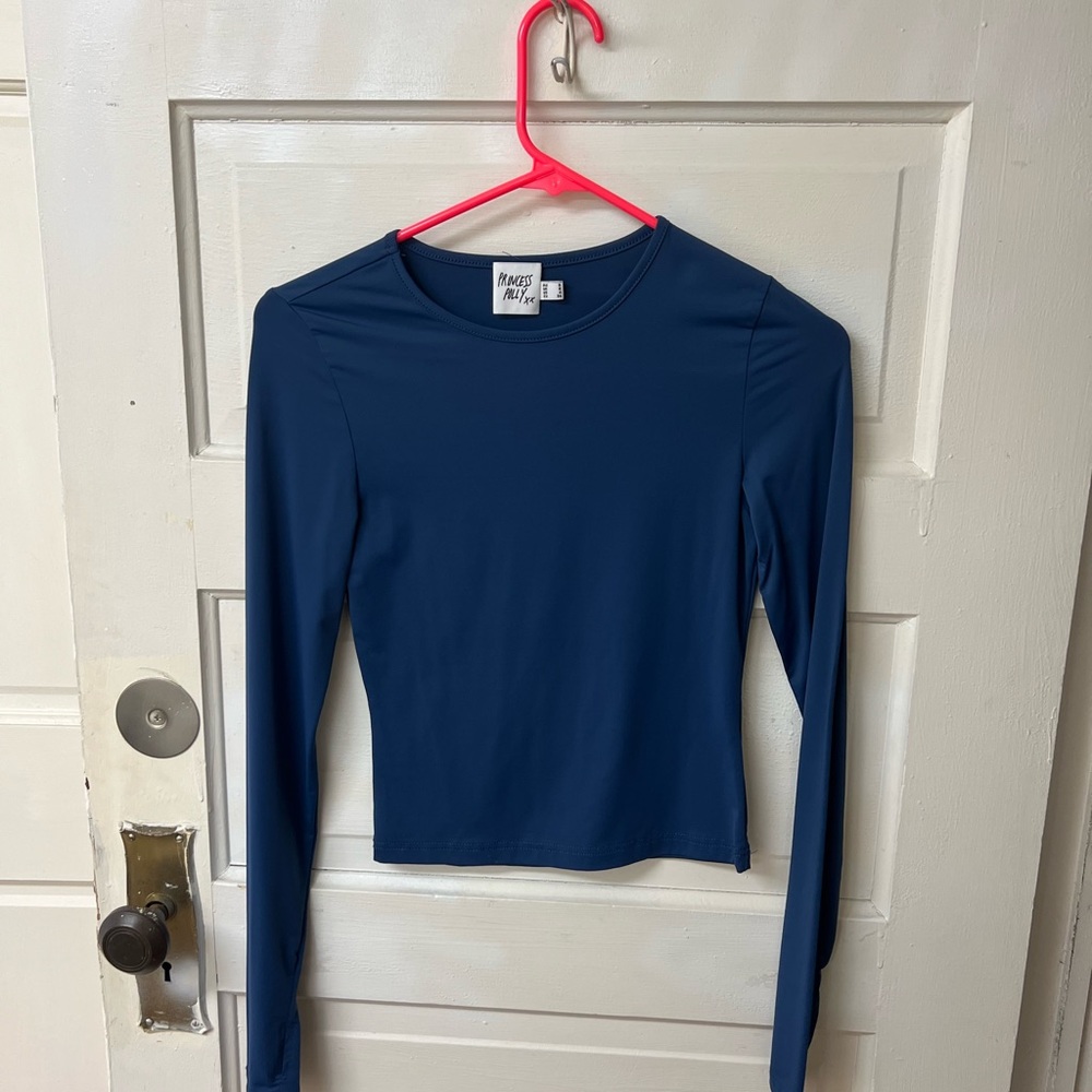 Princess Polly Women's Blue Long Sleeve Top